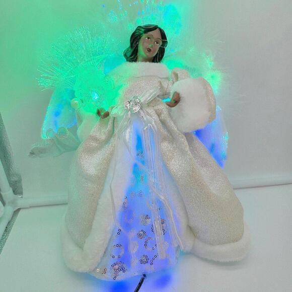 12" Fiber Optic Angel Tree‎ Topper Christmas - Picture 3 of 8